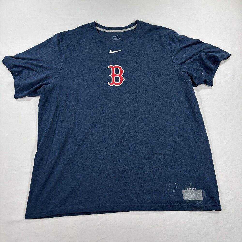 Nike Dri-Fit Boston Red Sox Authentic Collection Shirt Blue Mens  X Large